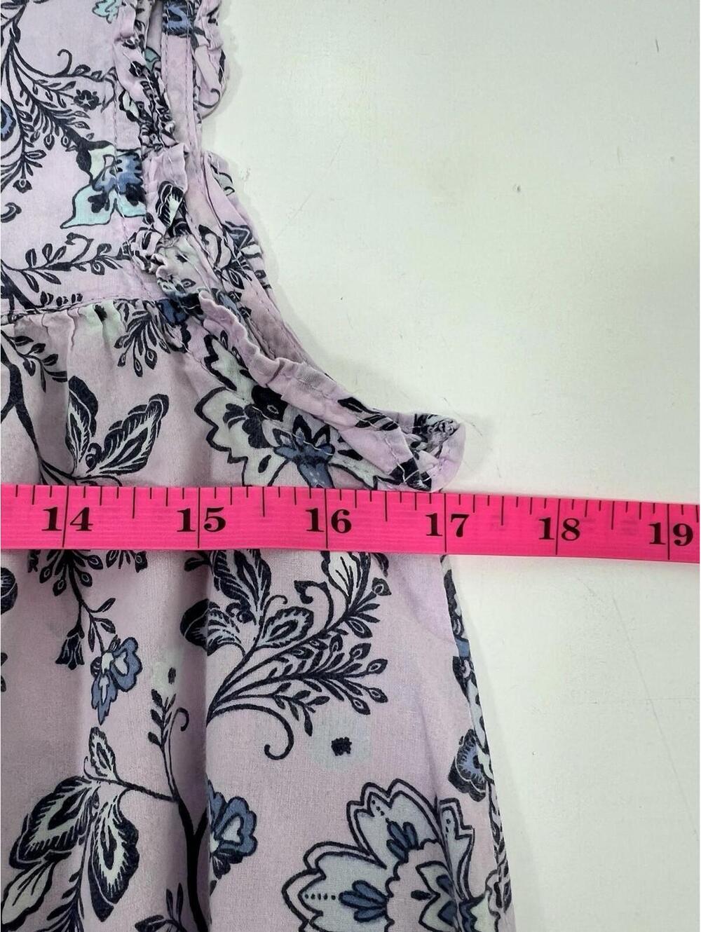 Adonna Floral 100% Cotton Cottagecore Prairie Nightgown Sz S Purple Ruffles - Picture 6 of 7